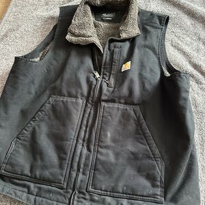 Carhartt Charcoal Vest with Sherpa Lining